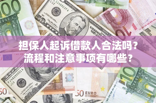 武汉担保人起诉借款人合法吗？流程和注意事项有哪些？