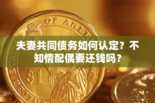 武汉夫妻共同债务如何认定？不知情配偶要还钱吗？