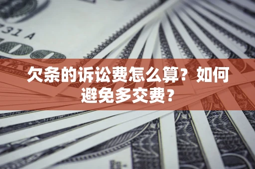 武汉欠条的诉讼费怎么算？如何避免多交费？