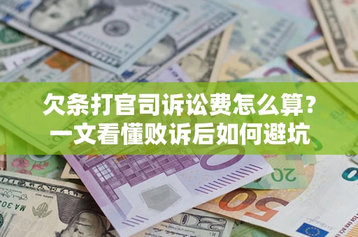 武汉欠条打官司诉讼费怎么算？一文看懂败诉后如何避坑