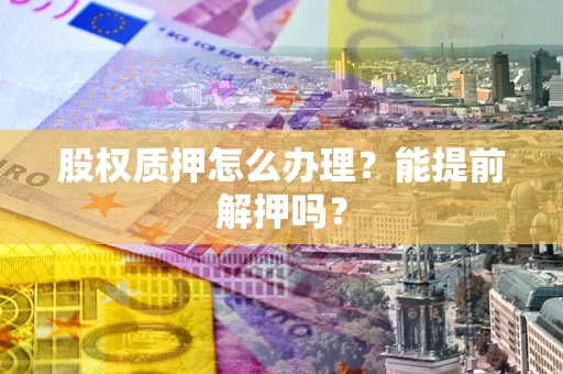武汉股权质押怎么办理？能提前解押吗？